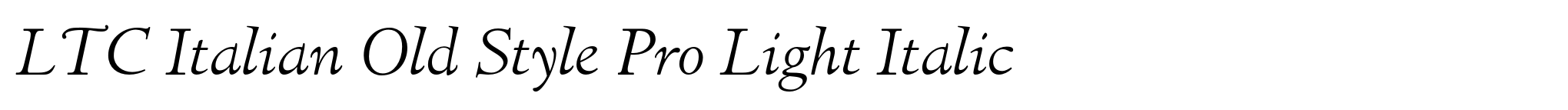 LTC Italian Old Style Pro Light Italic image
